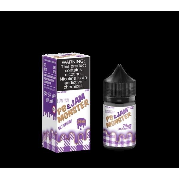 Jam Monster Salts PB & J 30ml Nic Salt Vape Juice