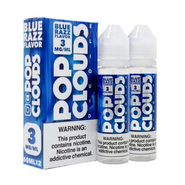 Pop Clouds Vape Juice Blue Razz Candy 120ml